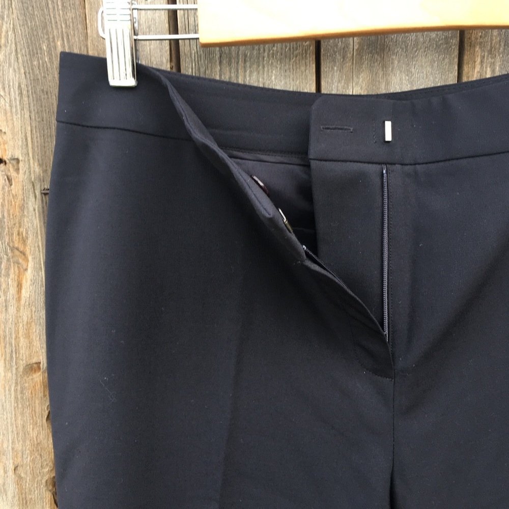 Lafayette 148 New York Italian Stretch Wool Menswear Pant Black 8 - Picture 3 of 16